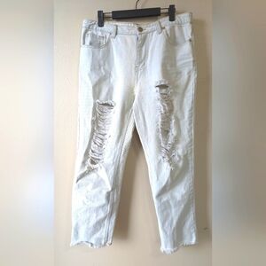 TOAST ❤️ JEANS, Light stonewash, distressed, size L